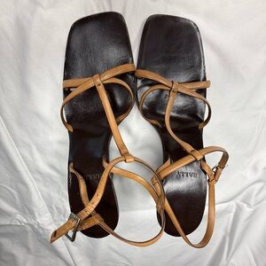 Bally leather shoes worn once made in Italy
